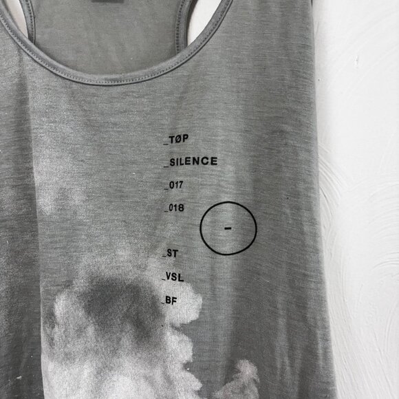 Top Official Tank Top Gray Sleeveless Racerback Pullover Graphic On Front Womens - Picture 2 of 5